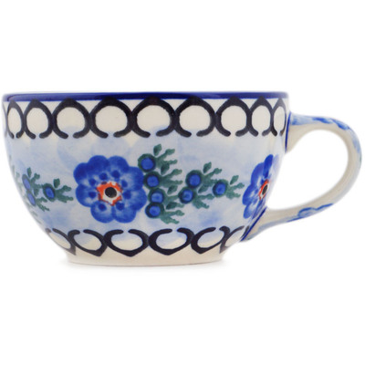 Polish Pottery Cup 7 oz Blue Delight UNIKAT
