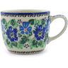 Polish Pottery Cup 7 oz Morning Glory Wreath UNIKAT