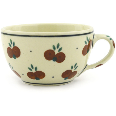 Polish Pottery Cup 7 oz Wild Cherry