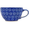 Polish Pottery Cup 7 oz Winter Daisies