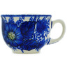 Polish Pottery Cup 8 oz Blue Poppy Dream
