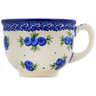 Polish Pottery Cup 8 oz Blueberry Dreams