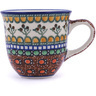 Polish Pottery Cup 8 oz Cranberry Medley UNIKAT