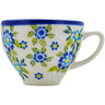 Polish Pottery Cup 8 oz Forget-me-not Field
