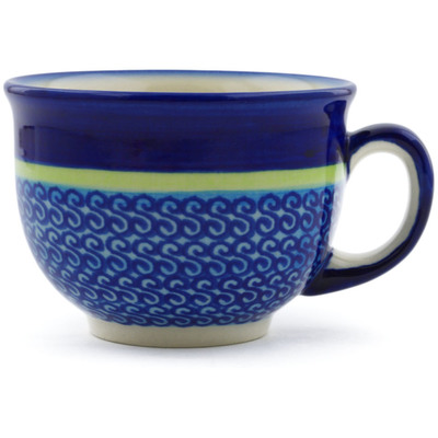 Polish Pottery Cup 8 oz Midnight Eclipse