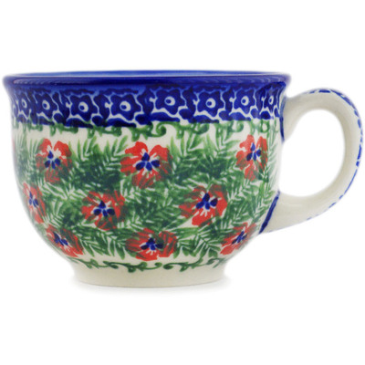 Polish Pottery Cup 8 oz Midsummer Bloom