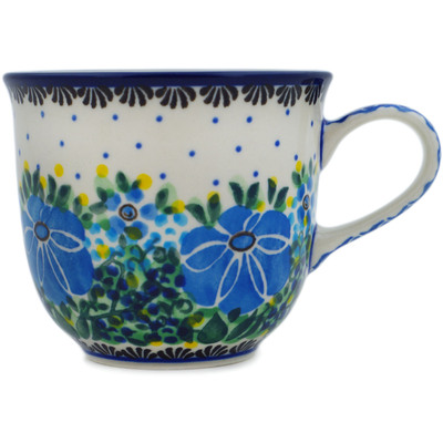 Polish Pottery Cup 8 oz Morning Glory UNIKAT