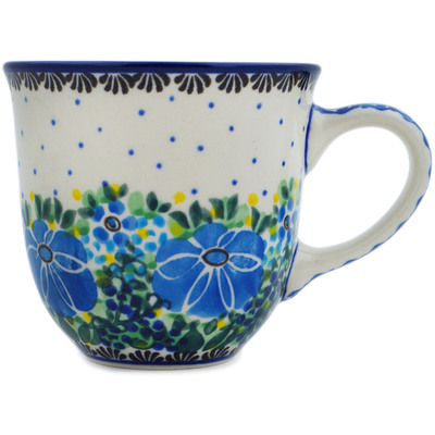Polish Pottery Cup 8 oz Morning Glory UNIKAT