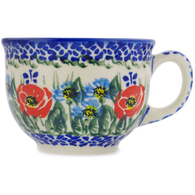 Polish Pottery Cup 8 oz Open Fields