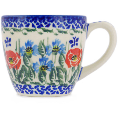 Polish Pottery Cup 8 oz Open Fields