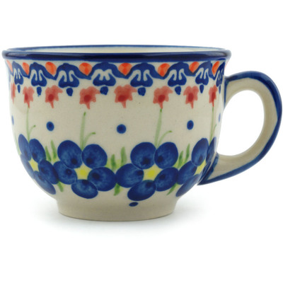 Polish Pottery Cup 8 oz Passion Poppy