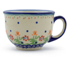 Polish Pottery Cup 8 oz Spring Flowers