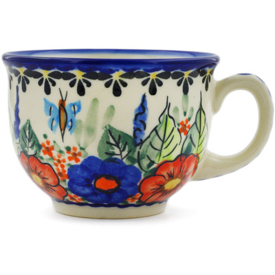 Polish Pottery Cup 8 oz Spring Splendor