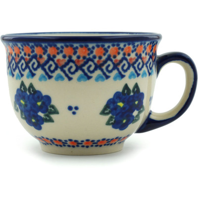 Polish Pottery Cup 8 oz Summer Flowers