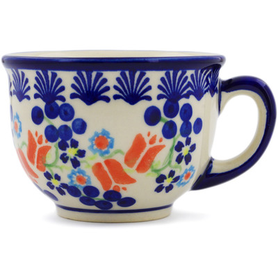 Polish Pottery Cup 8 oz Tulip Berries