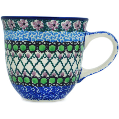 Polish Pottery Cup 8 oz Violet Terrace UNIKAT