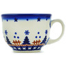 Polish Pottery Cup 8 oz Winter Snow