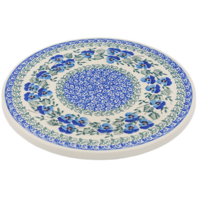 Polish Pottery Cutting Board 0&quot; Sweet Blue Spring