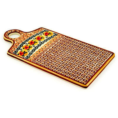 Polish Pottery Cutting Board 11&quot; Autumn Festival