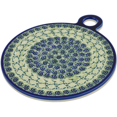 Polish Pottery Cutting Board 11" Emerald Forest