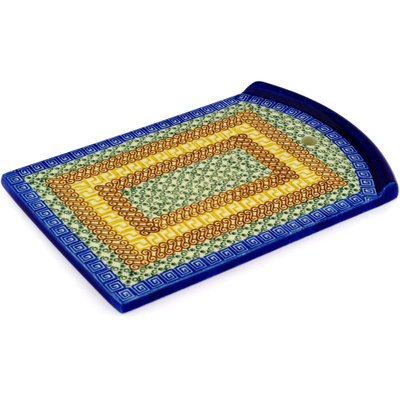 Polish Pottery Cutting Board 11&quot; Grecian Sea