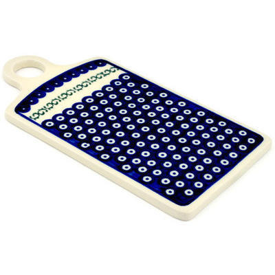 Polish Pottery Cutting Board 11&quot; Peacock Vine