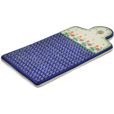 Polish Pottery Cutting Board 11&quot; Spring Flowers