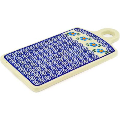 Polish Pottery Cutting Board 11&quot; Zen Floral