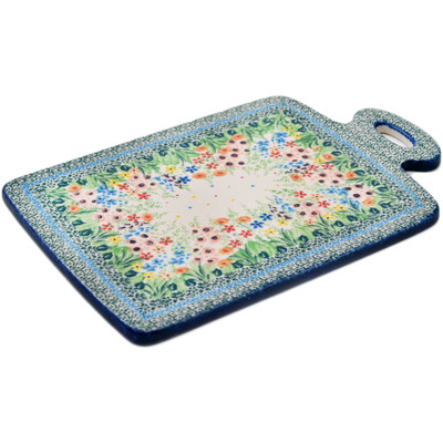 Polish Pottery Cutting Board 12&quot; Colors Of The Wind UNIKAT