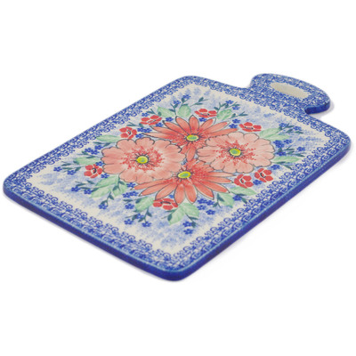 Polish Pottery Cutting Board 12&quot; Peak Of Perfection UNIKAT