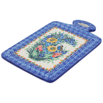 Polish Pottery Cutting Board 12&quot; Sipping Nectar UNIKAT