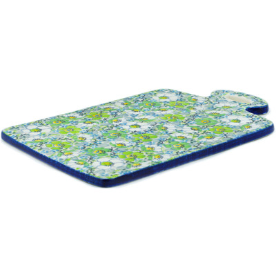 Polish Pottery Cutting Board 12&quot; Spearmint Fresh UNIKAT