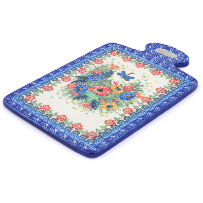 Polish Pottery Cutting Board 12&quot; Splendid Dragonfly UNIKAT