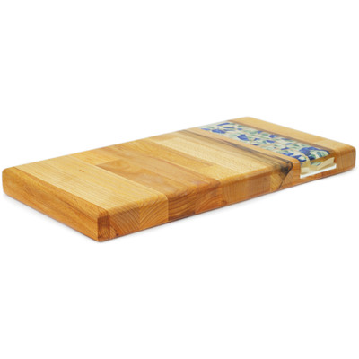 Wood Cutting Board 13&quot; Blue