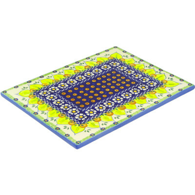 Polish Pottery Cutting Board 13&quot; Sunflower Power UNIKAT