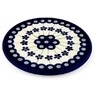 Polish Pottery Cutting Board 6&quot; Flowering Peacock