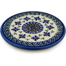 Polish Pottery Cutting Board 6&quot; Gingham Flowers