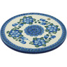 Polish Pottery Cutting Board 7" Blue Poppies