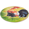 Polish Pottery Cutting Board 7&quot; Country Rooster UNIKAT