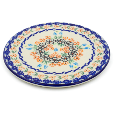 Polish Pottery Cutting Board 7&quot; Fanciful Ladybug