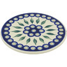 Polish Pottery Cutting Board 7&quot; Peacock