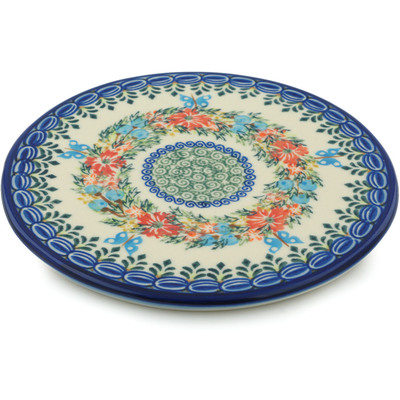 Polish Pottery Cutting Board 7&quot; Ring Of Flowers UNIKAT