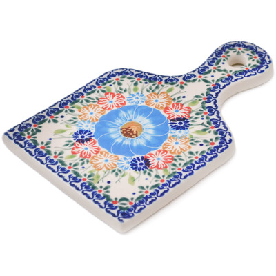 Polish Pottery Cutting Board 7&quot; Spring Bouquet