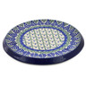 Polish Pottery Cutting Board 8&quot; Blue Alpine