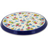 Polish Pottery Cutting Board 8&quot; Fun Time UNIKAT