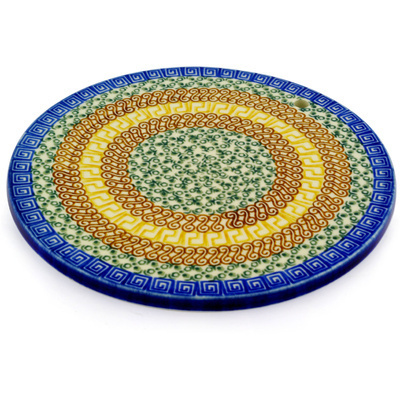 Polish Pottery Cutting Board 8&quot; Grecian Sea