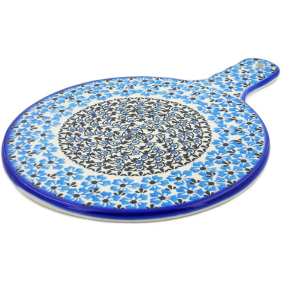 Polish Pottery Cutting Board 8&frac12;-inch Pansy Plenty