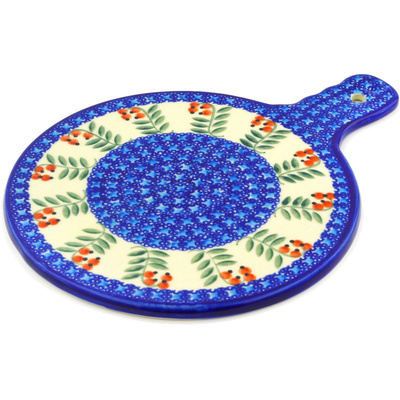 Polish Pottery Cutting Board 8&frac12;-inch Red Berries