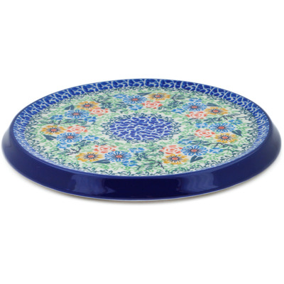 Polish Pottery Cutting Board 8&quot; Spring Wreath UNIKAT