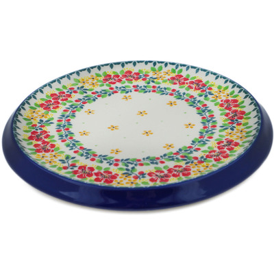 Polish Pottery Cutting Board 8&quot; Summer Blossoms